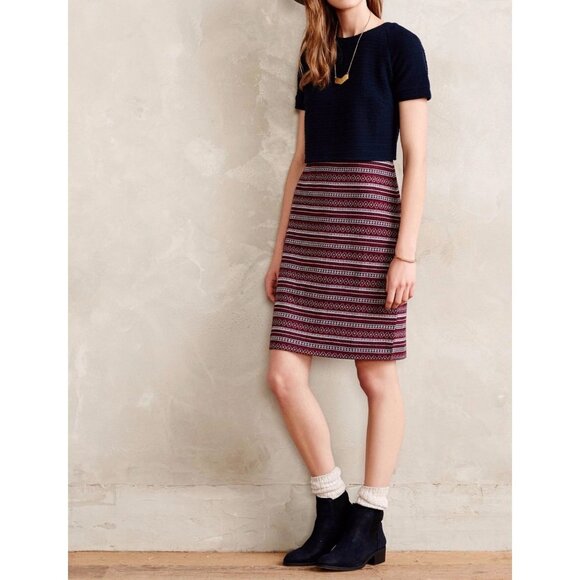 Anthropologie Double Time Dress by Greylin Sz Small Womens Mini Dress Short Sle - Picture 1 of 11